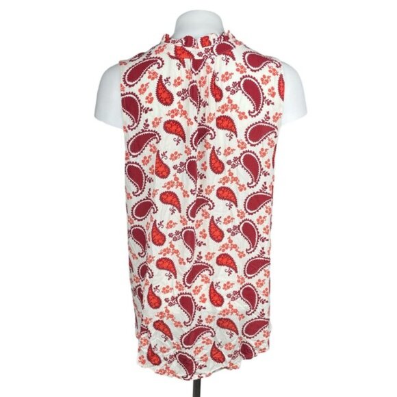 NWT MARKET & SPRUCE Ava Tie Neck Paisley Blouse Sz Large - Picture 5 of 6